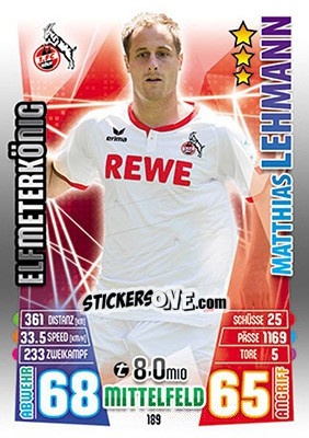 Sticker Matthias Lehmann - German Fussball Bundesliga 2015-2016. Match Attax - Topps