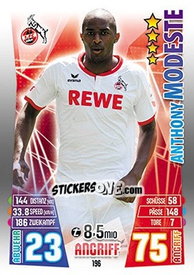 Sticker Anthony Modeste - German Fussball Bundesliga 2015-2016. Match Attax - Topps