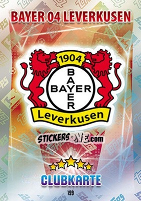 Sticker Clubkarte - German Fussball Bundesliga 2015-2016. Match Attax - Topps