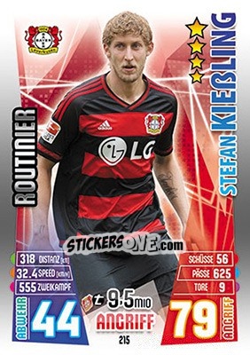Sticker Stefan Kießling - German Fussball Bundesliga 2015-2016. Match Attax - Topps