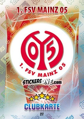 Sticker Clubkarte - German Fussball Bundesliga 2015-2016. Match Attax - Topps