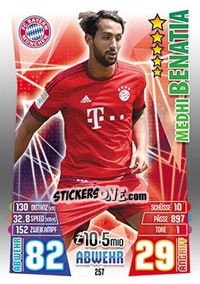 Figurina Medhi Benatia - German Fussball Bundesliga 2015-2016. Match Attax - Topps