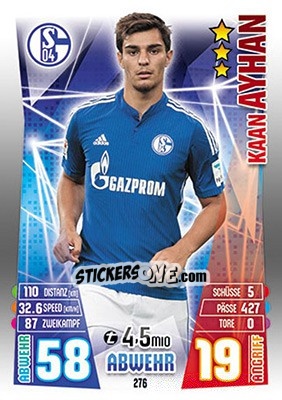 Cromo Kaan Ayhan - German Fussball Bundesliga 2015-2016. Match Attax - Topps