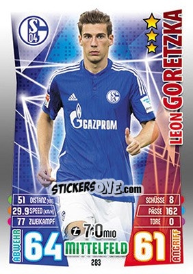 Sticker Leon Goretzka - German Fussball Bundesliga 2015-2016. Match Attax - Topps