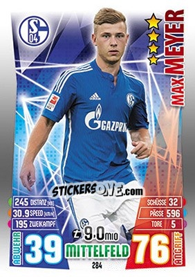 Figurina Max Meyer - German Fussball Bundesliga 2015-2016. Match Attax - Topps