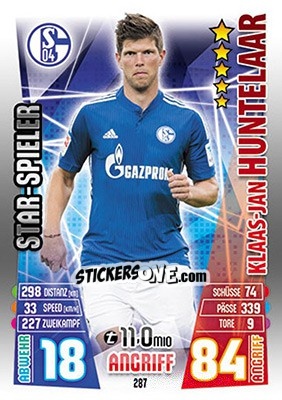 Sticker Klaas-Jan Huntelaar - German Fussball Bundesliga 2015-2016. Match Attax - Topps