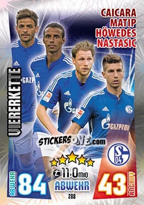 Figurina Júnior Caiçara / Joel Matip / Benedikt Höwedes / Matija Nastasic - German Fussball Bundesliga 2015-2016. Match Attax - Topps