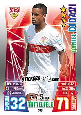 Sticker Daniel Didavi - German Fussball Bundesliga 2015-2016. Match Attax - Topps