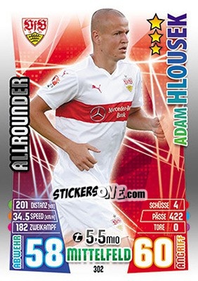 Sticker Adam Hloušek - German Fussball Bundesliga 2015-2016. Match Attax - Topps