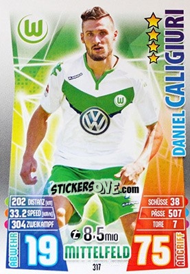 Sticker Daniel Caligiuri - German Fussball Bundesliga 2015-2016. Match Attax - Topps