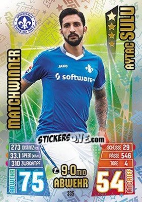 Sticker Aytac Sulu - German Fussball Bundesliga 2015-2016. Match Attax - Topps