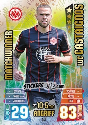 Cromo Luc Castaignos - German Fussball Bundesliga 2015-2016. Match Attax - Topps