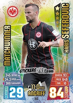 Sticker Haris Seferovic - German Fussball Bundesliga 2015-2016. Match Attax n. 342 - Topps