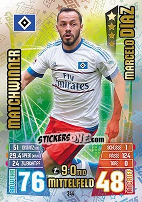 Cromo Marcelo Diaz - German Fussball Bundesliga 2015-2016. Match Attax - Topps