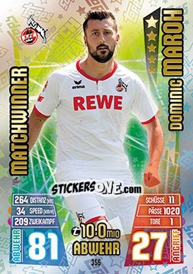 Sticker Dominic Maroh - German Fussball Bundesliga 2015-2016. Match Attax - Topps