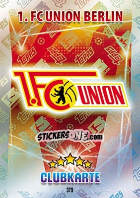 Sticker Clubkarte - German Fussball Bundesliga 2015-2016. Match Attax n. 379 - Topps