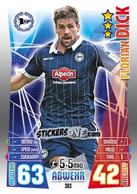 Cromo Florian Dick - German Fussball Bundesliga 2015-2016. Match Attax - Topps