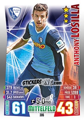 Figurina Anthony Losilla - German Fussball Bundesliga 2015-2016. Match Attax - Topps