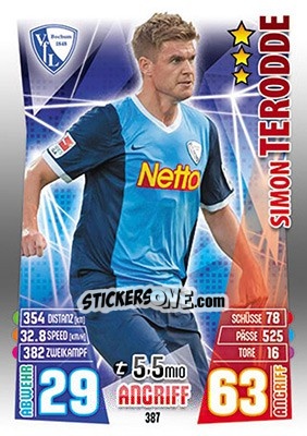 Figurina Simon Terodde - German Fussball Bundesliga 2015-2016. Match Attax - Topps