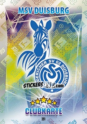 Sticker Clubkarte - German Fussball Bundesliga 2015-2016. Match Attax - Topps