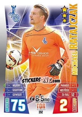 Cromo Michael Ratajczak - German Fussball Bundesliga 2015-2016. Match Attax - Topps