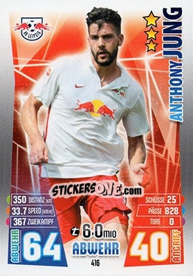 Sticker Anthony Jung - German Fussball Bundesliga 2015-2016. Match Attax - Topps