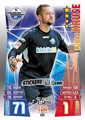 Sticker Lukas Kruse - German Fussball Bundesliga 2015-2016. Match Attax - Topps