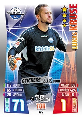 Figurina Lukas Kruse - German Fussball Bundesliga 2015-2016. Match Attax - Topps