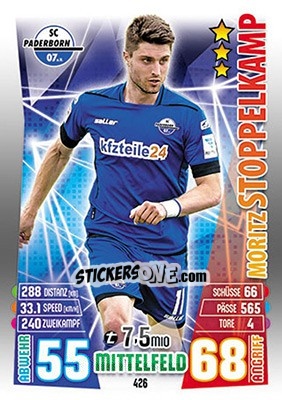 Sticker Moritz Stoppelkamp - German Fussball Bundesliga 2015-2016. Match Attax - Topps