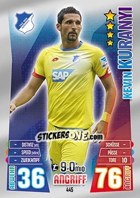 Figurina Kevin Kuranyi - German Fussball Bundesliga 2015-2016. Match Attax - Topps