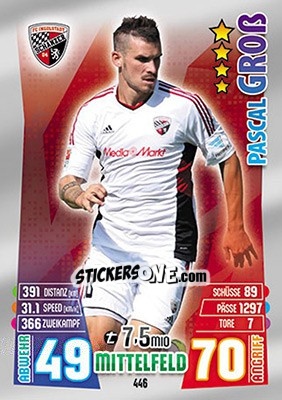 Sticker Pascal Groß - German Fussball Bundesliga 2015-2016. Match Attax - Topps