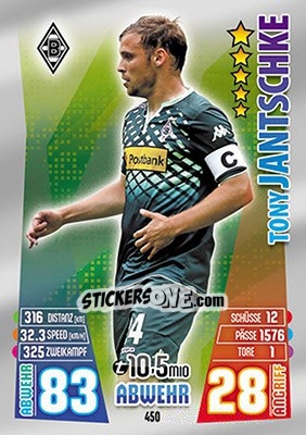 Figurina Tony Jantschke - German Fussball Bundesliga 2015-2016. Match Attax - Topps