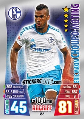 Sticker Eric Maxim Choupo-Moting - German Fussball Bundesliga 2015-2016. Match Attax - Topps