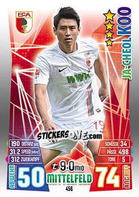 Figurina Ja-Cheol Koo - German Fussball Bundesliga 2015-2016. Match Attax - Topps