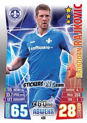 Sticker Slobodan Rajkovic - German Fussball Bundesliga 2015-2016. Match Attax - Topps