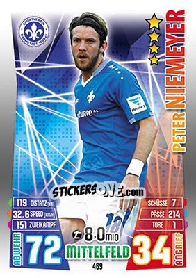 Sticker Peter Niemeyer - German Fussball Bundesliga 2015-2016. Match Attax - Topps