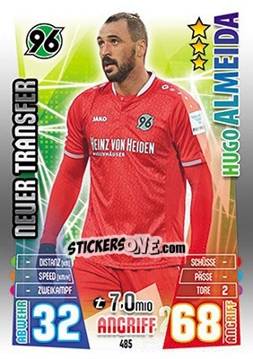 Sticker Hugo Almeida - German Fussball Bundesliga 2015-2016. Match Attax - Topps