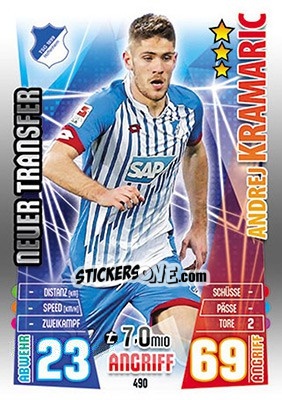 Figurina Andrej Kramaric - German Fussball Bundesliga 2015-2016. Match Attax - Topps