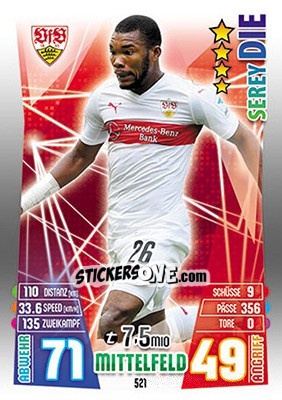 Sticker Serey Die - German Fussball Bundesliga 2015-2016. Match Attax - Topps