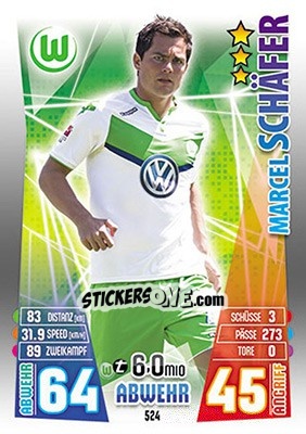 Cromo Marcel Schäfer - German Fussball Bundesliga 2015-2016. Match Attax - Topps