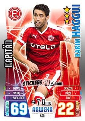 Sticker Karim Haggui - German Fussball Bundesliga 2015-2016. Match Attax - Topps