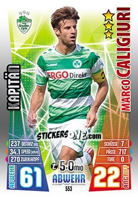 Cromo Marco Caligiuri - German Fussball Bundesliga 2015-2016. Match Attax - Topps