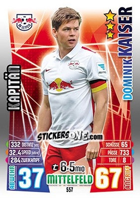 Sticker Dominik Kaiser - German Fussball Bundesliga 2015-2016. Match Attax - Topps
