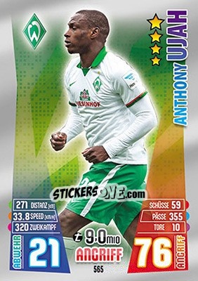 Figurina Anthony Ujah - German Fussball Bundesliga 2015-2016. Match Attax - Topps