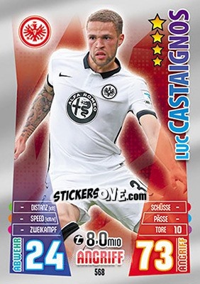 Cromo Luc Castaignos - German Fussball Bundesliga 2015-2016. Match Attax - Topps