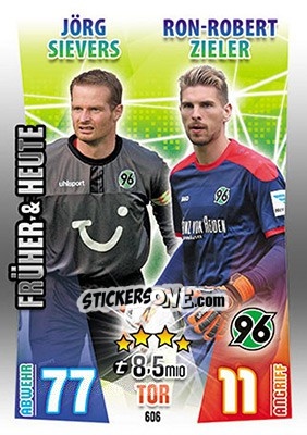 Sticker Jörg Sievers / Ron-Robert Zieler - German Fussball Bundesliga 2015-2016. Match Attax - Topps