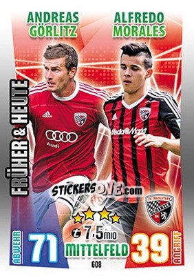 Sticker Andreas Görlitz / Alfredo Morales - German Fussball Bundesliga 2015-2016. Match Attax - Topps