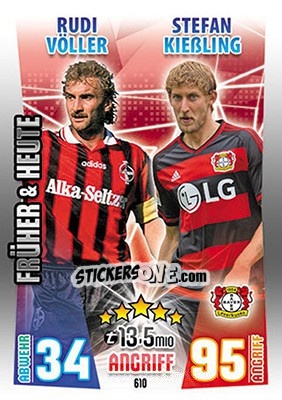 Sticker Rudi Völler / Stefan Kießling - German Fussball Bundesliga 2015-2016. Match Attax - Topps