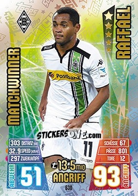 Sticker Raffael - German Fussball Bundesliga 2015-2016. Match Attax - Topps