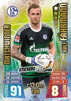 Sticker Ralf Fährmann - German Fussball Bundesliga 2015-2016. Match Attax - Topps